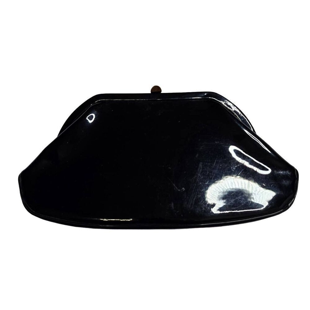 Patent Leather Clutch with Handle